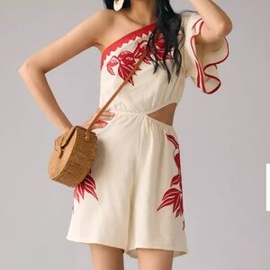 NWT Farm Rio One-Shoulder Toucan Romper